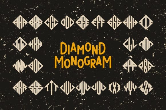 Diamond Monogram: A Unique and Charming Display Typeface