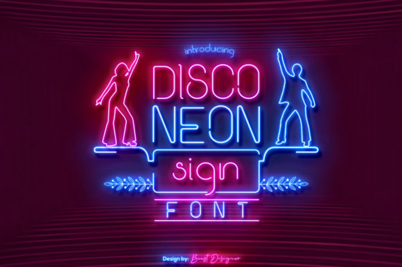 Disco Neon Sign: A Nostalgic Sans Serif Font