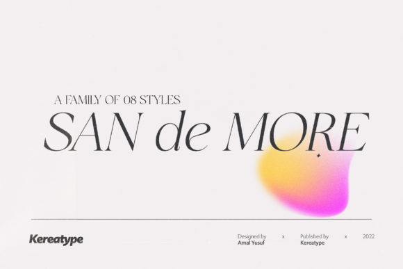 Discover San De More: A Modern Serif Font Family