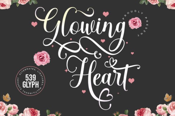 Discovering the Elegant Rhythm of the Glowing Heart Typeface