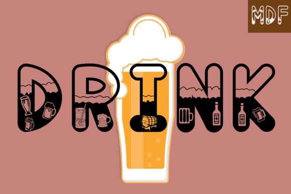 Drink: A Cool, Original Decorative Font for Creative Projects