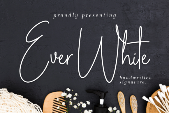 Ever White: An Elegant Monoline Script for Timeless Designs