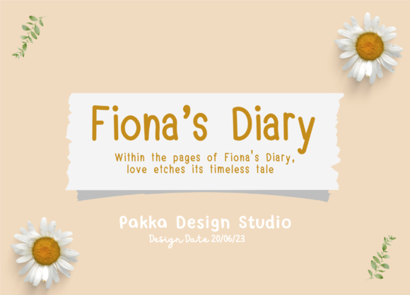 Fionas Diary: A Princess-Inspired Monoline Script