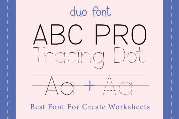 Master Handwriting with ABC Pro Tracing Dot Font