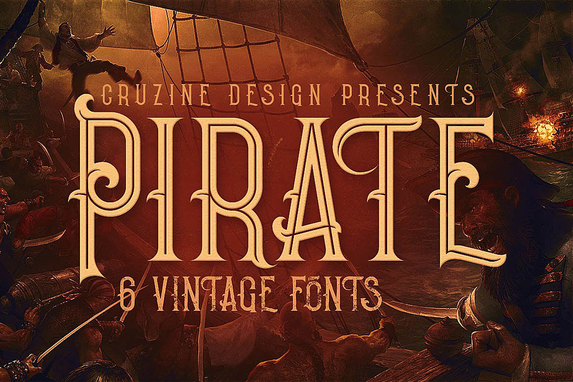 Pirate: Ahoy, Matey! A Display Font for Every Design