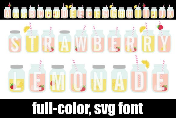 Strawberry Lemonade: A Colorful SVG Font for Fresh Designs