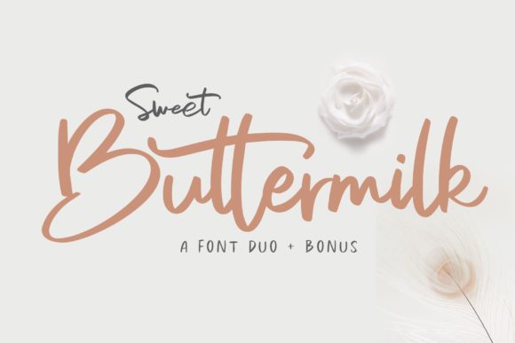 Sweet Buttermilk Duo: A Playful Font for Creative Projects
