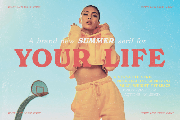 Your Life: A Retro Serif Font with Summer Style